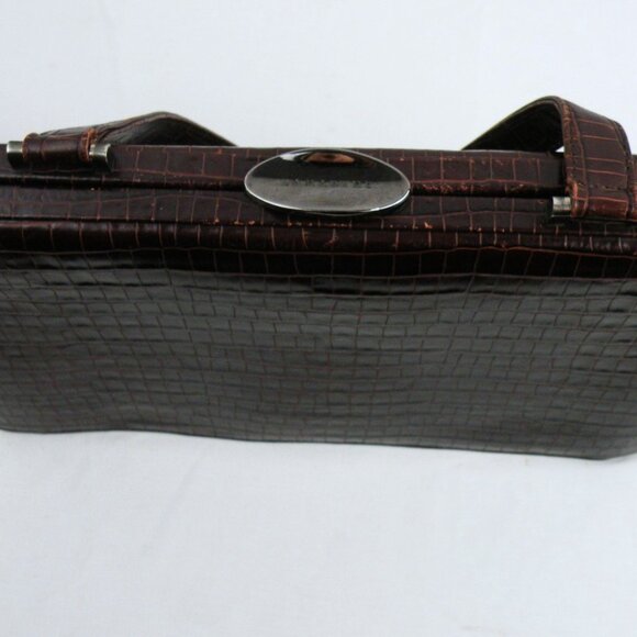 LAMARTHE Vintage Italian Crocodile Embossed Handbag - Picture 3 of 9